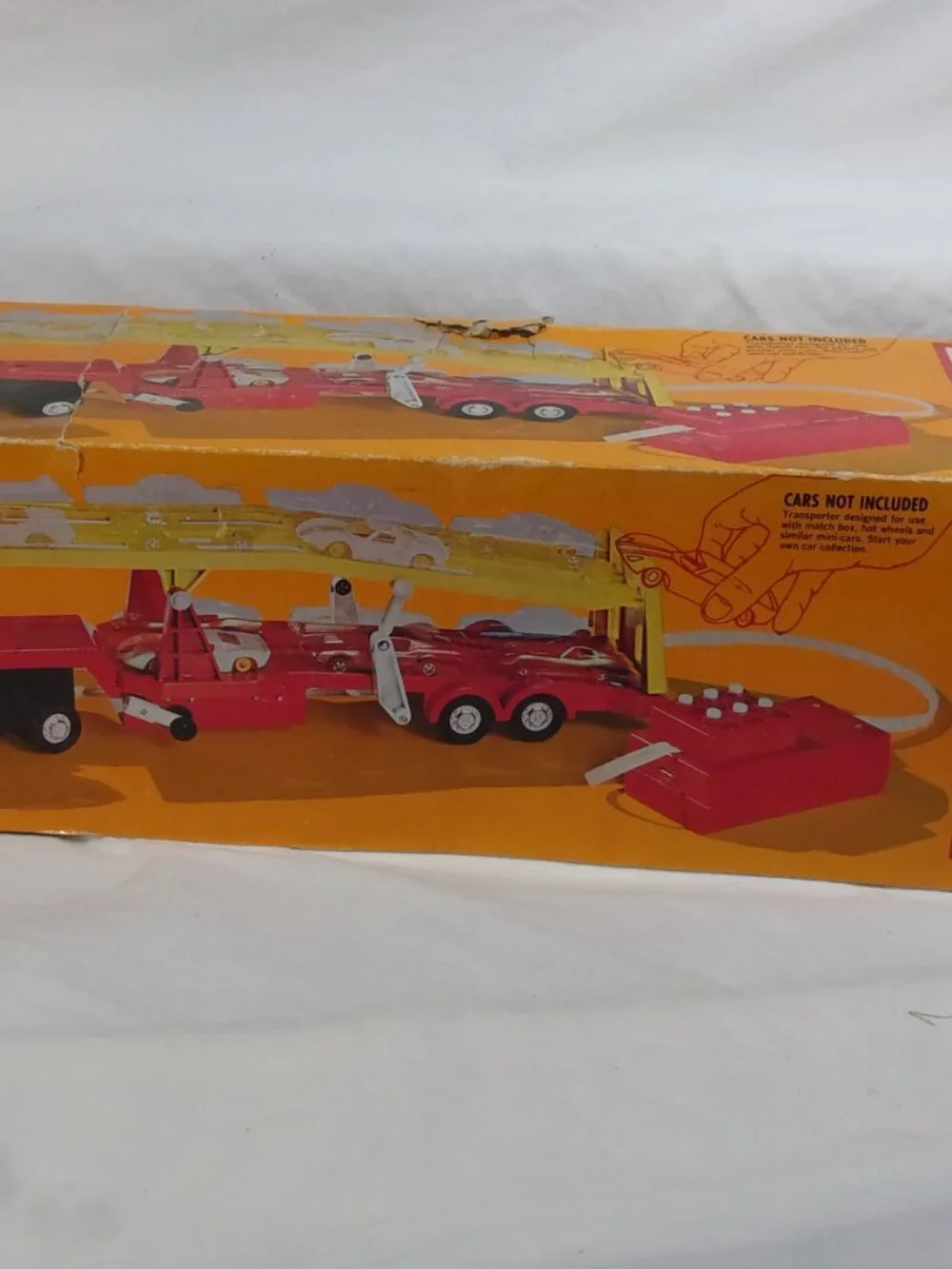 VINTAGE SEARS TOY BATTERY POWERED MINI CAR TRANSPORTER-NOT WORKING